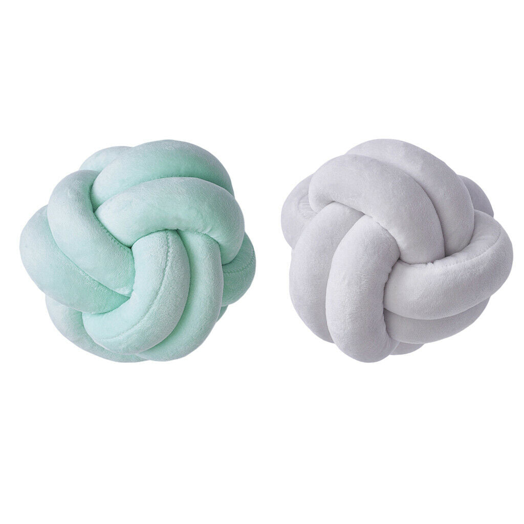 Set of 2 Knot Pillow Soft Plush Throw Pillow 18cm Mat for Bedroom Hotel