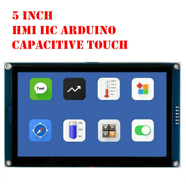 New 5 inch HMI I2C LCD Display Module Capacitive Touch Screen for Arduino