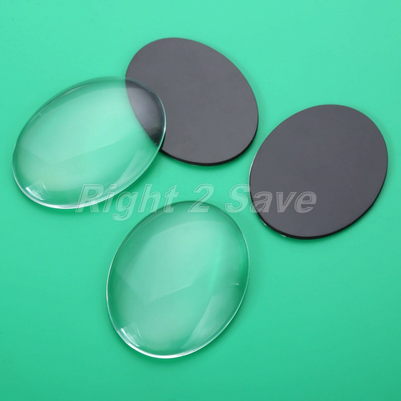 10 Sets Oval Shaped Dome Glass Cabochon & Fridge Magnetic Stickers Home Decor