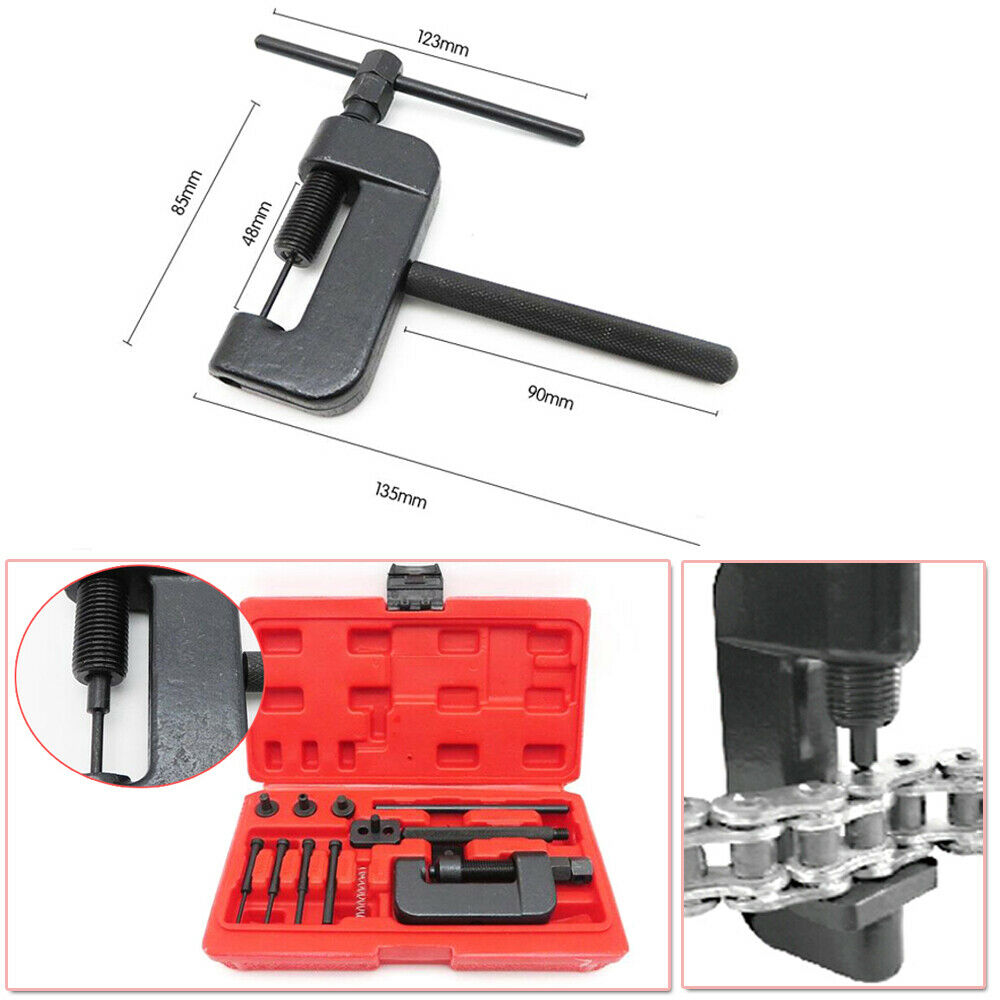ATV/Bike/Motorcycle Chain Cutter Breaker Riveting Rivet Tool Set 420-630 Chain