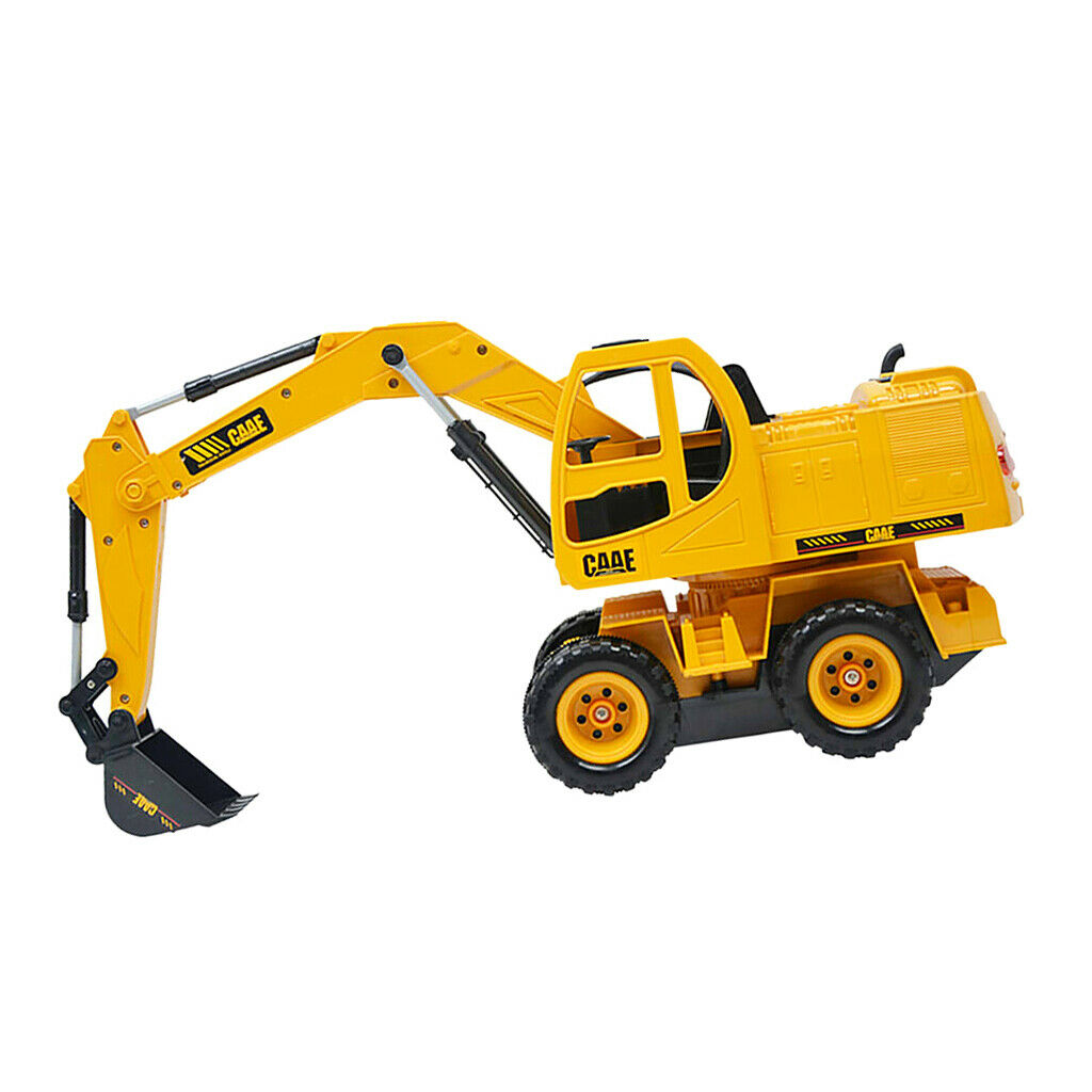 2.4G Radio Remote Control Excavator Construction Vehicle for Kids, Plastic