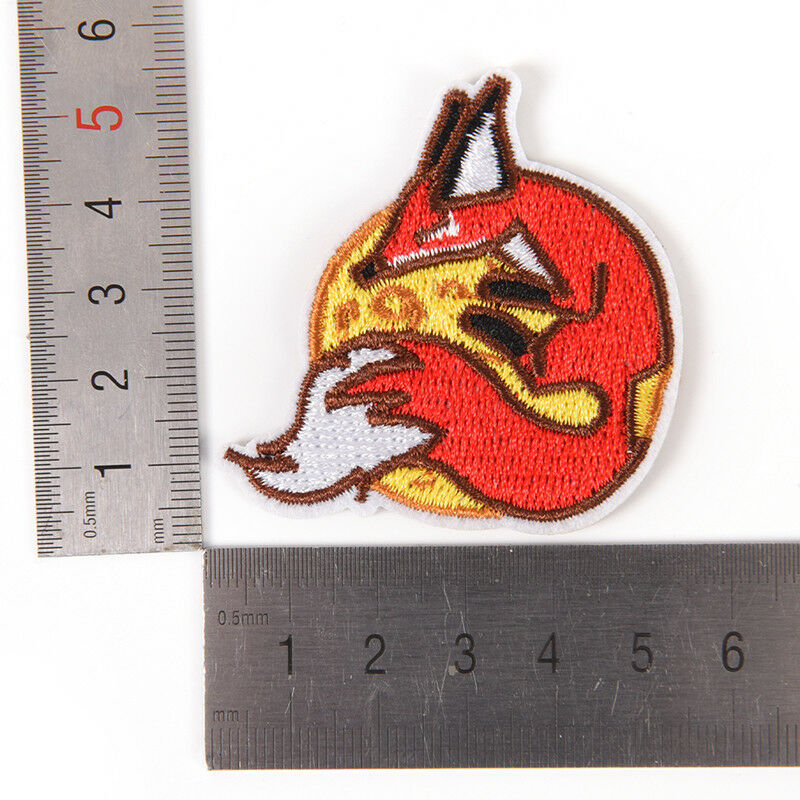 fox iron on patch embroidered applique sewing clothes stickers garment app.l8