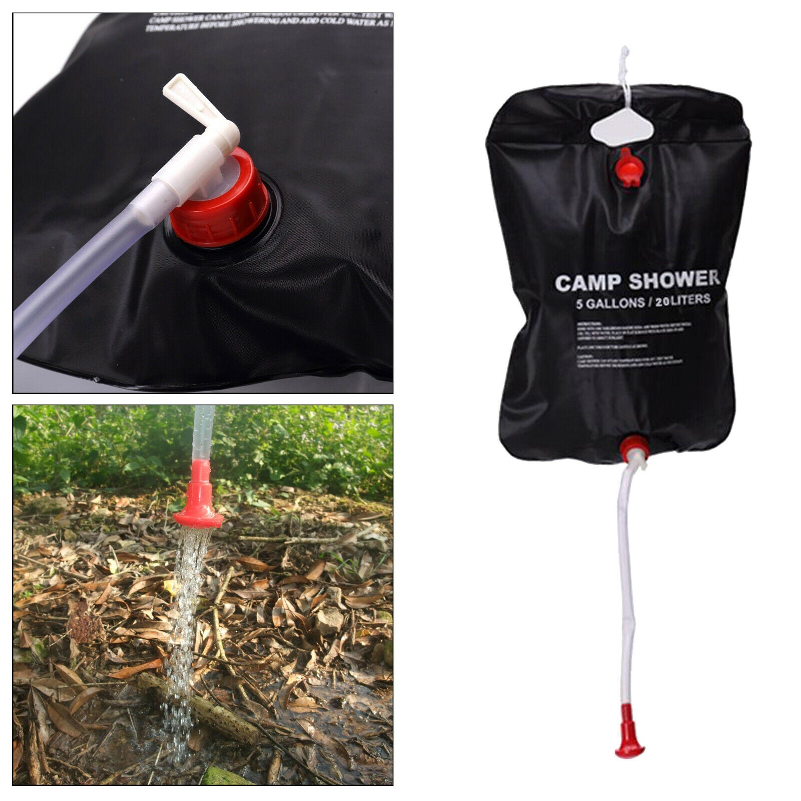20L Folding Portable Solar Camping Shower Bag for Outdoor Hiking Hydration