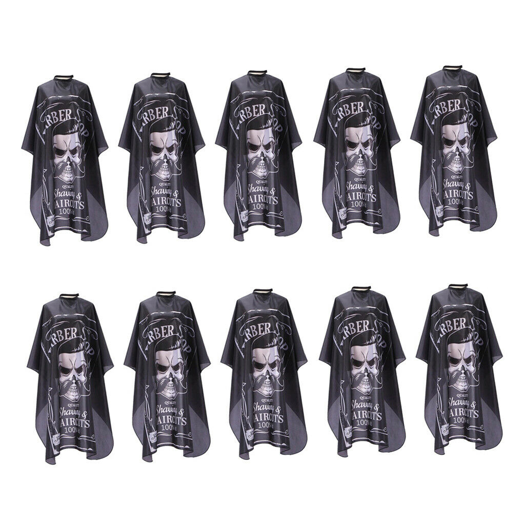 Lots 10x Pro Barber Shop Cape Home Salon Haircutting Gown Patterned Aprons