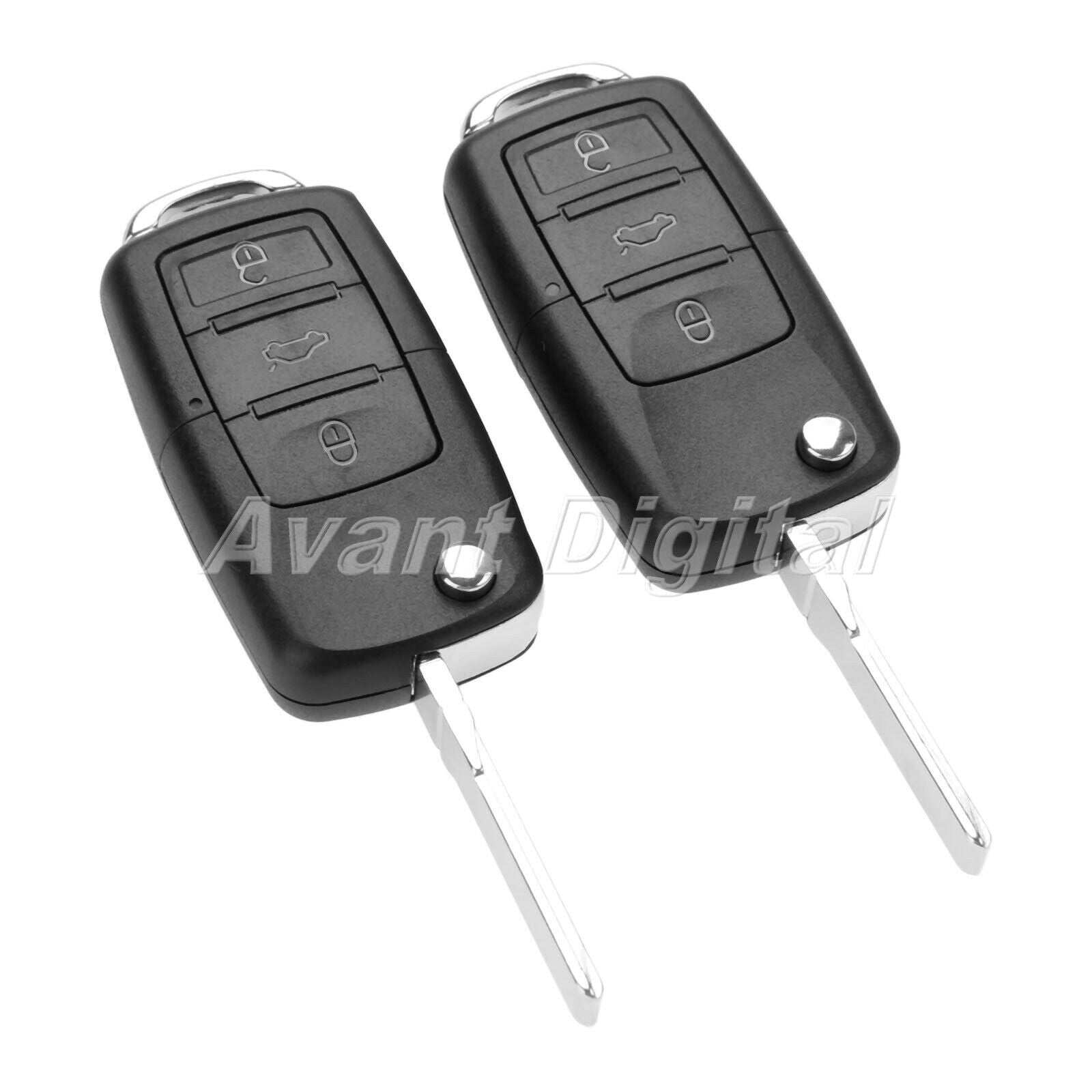 2Pcs Remote Key 3 Buttons 434MHz ID48 Chip 1J0959753DA Fit For 2003-2005  Bora