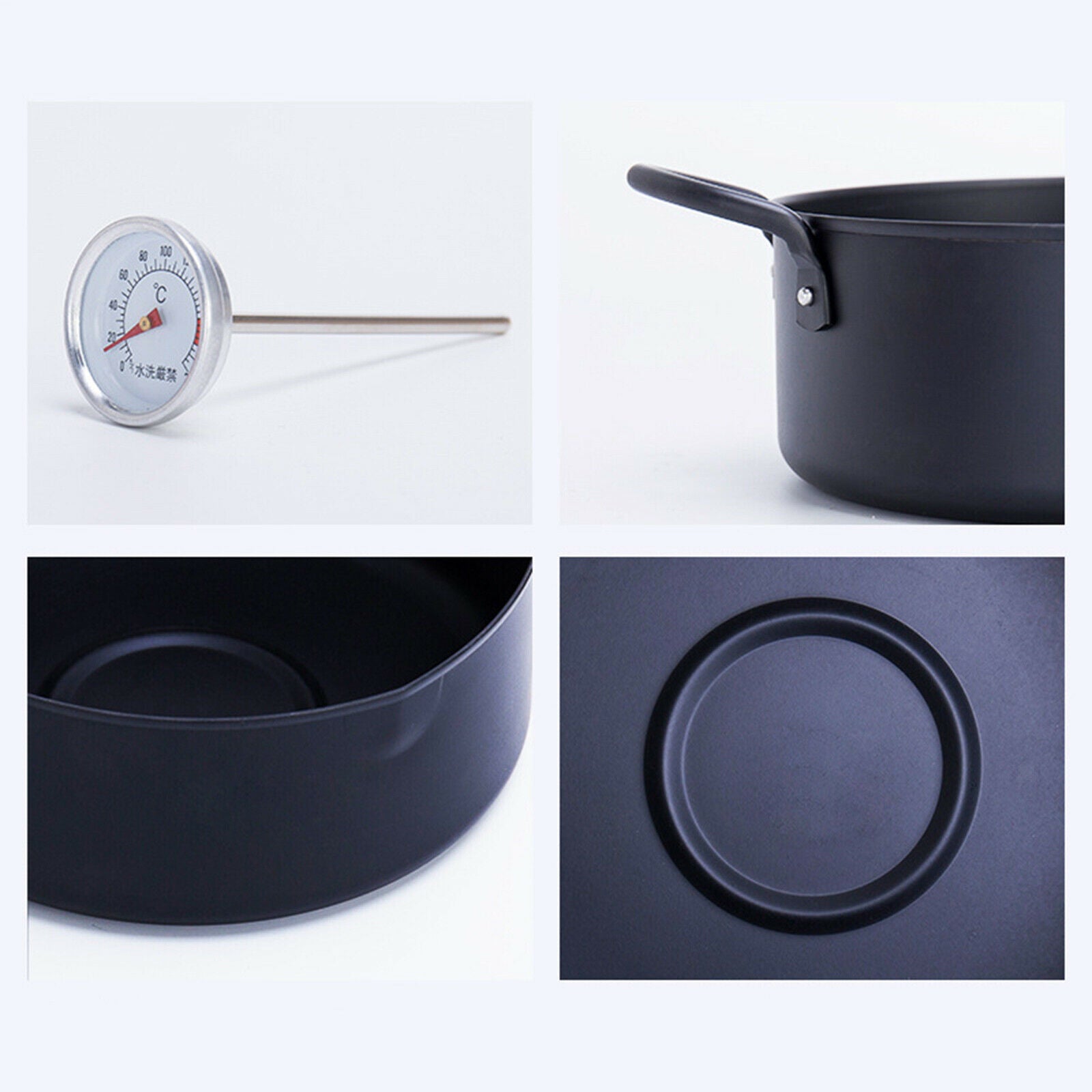 Non-stick Mini Deep Frying Pot Temperature Controllable Tempura Fryer Pan