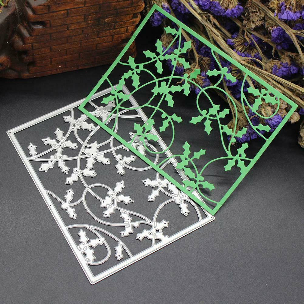 Retangle Leaves Metal Cutting Die Stencil Scrapbook Template Photo Craft @