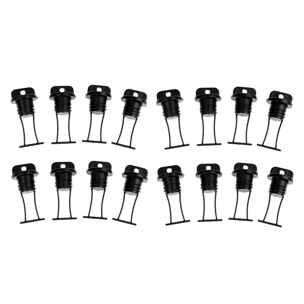 16 Pieces Durable Kayak Small Boat Thread Drain Plug Bungs Scupper Plug