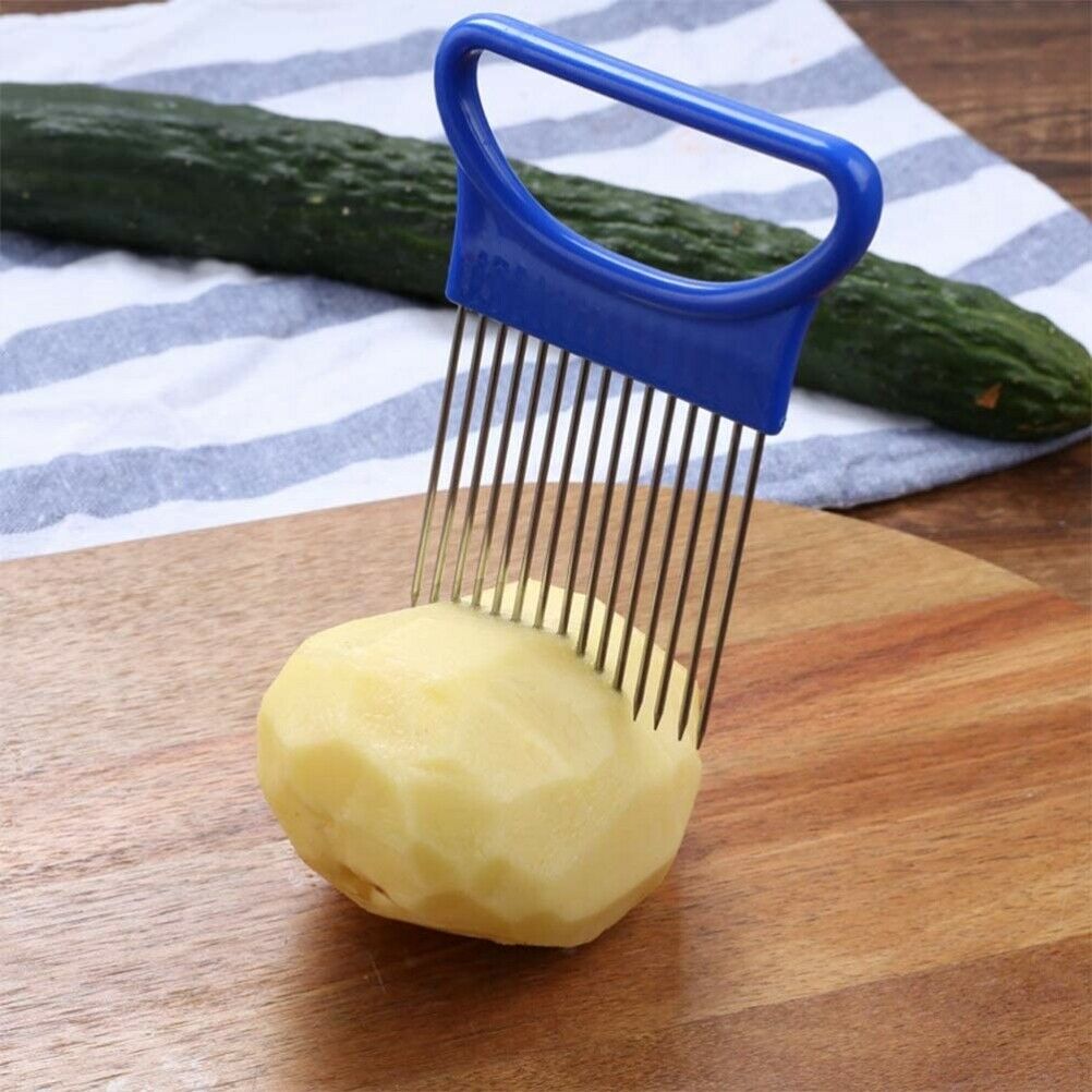Vegetables Slicer Cutting Aid Holder Guide Slicing Cutter Kitchen Onion Holder