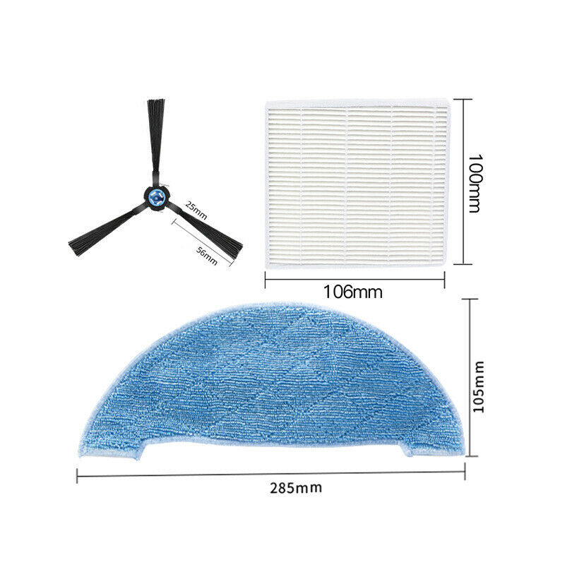 Sweeper Accessories Kit Filters for Ecovacs DF45 DF43 DF46 Vacuum Cleaner ReplH9