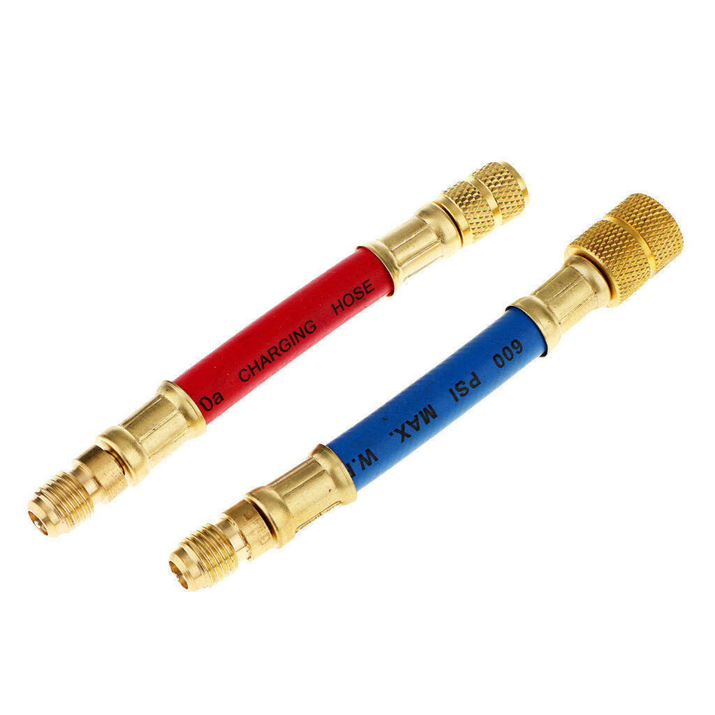 8x A/C Air Conditioning Refrigeration R134A R12 Connector Adapter Hoses Set