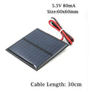 Mini Solar Panel DIY Solar Charger Controller f/ Traffic Lamp G 5.5V 60x60mm