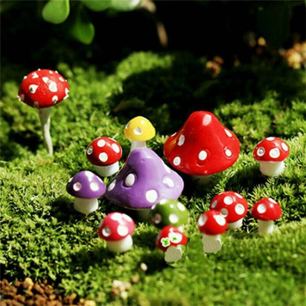 Lots 20x Ornament Plant Pots Mini Mushroom Fairy Garden Decoration Accessories