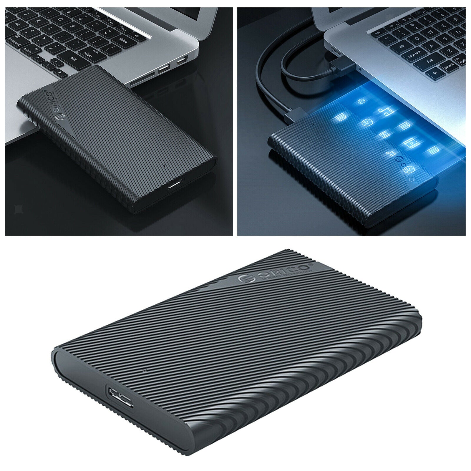 Removable 2.5in External USB Hard Drive Disk  Case Only for PC Computer