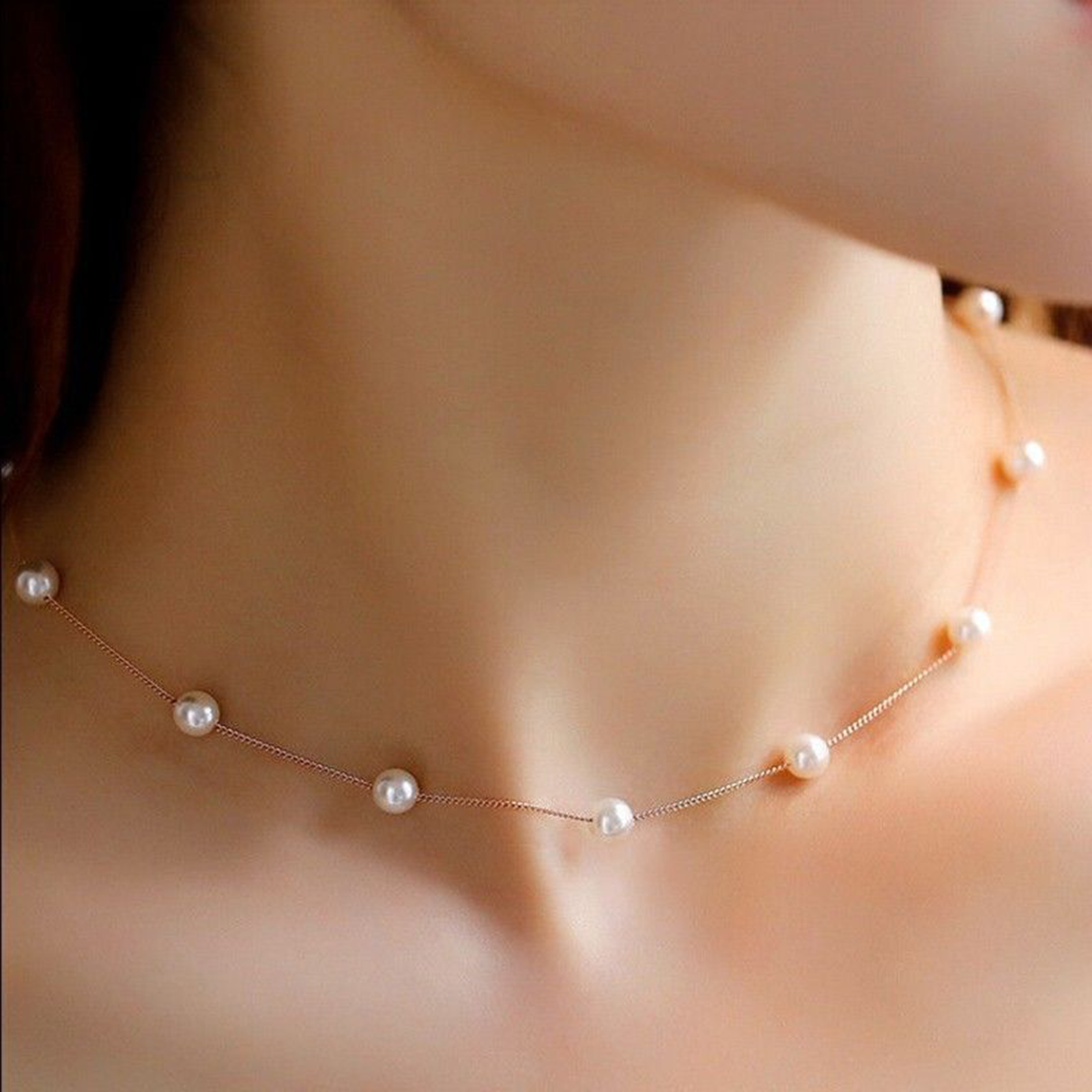 Women Jewelry Fashion Pendant Chain Crystal Choker Chunky bib Statement Necklace