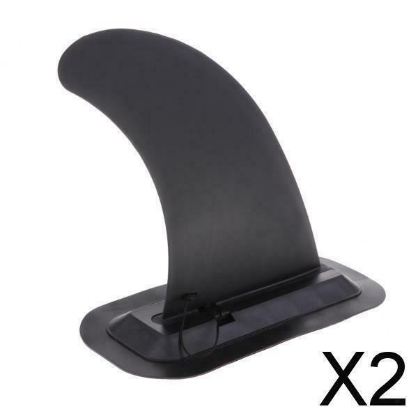 2X 4.5x9.4in Surfing Boards Softtop Fin Free without tools Fin Screw Black