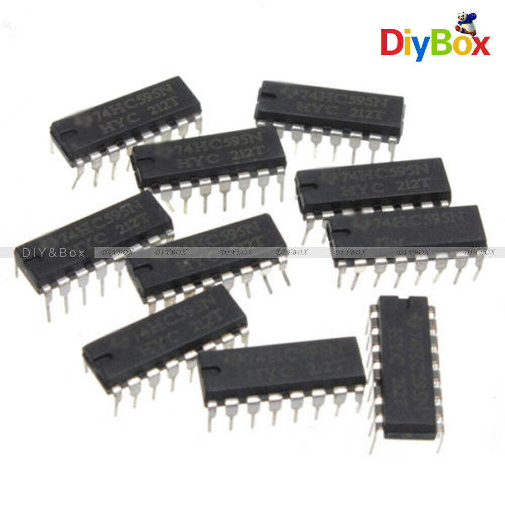 10PCS 2.0 ~ 6.0 V TOP IC SN74HC595N 74HC595 8-Bit Shift Register DIP-16 IC