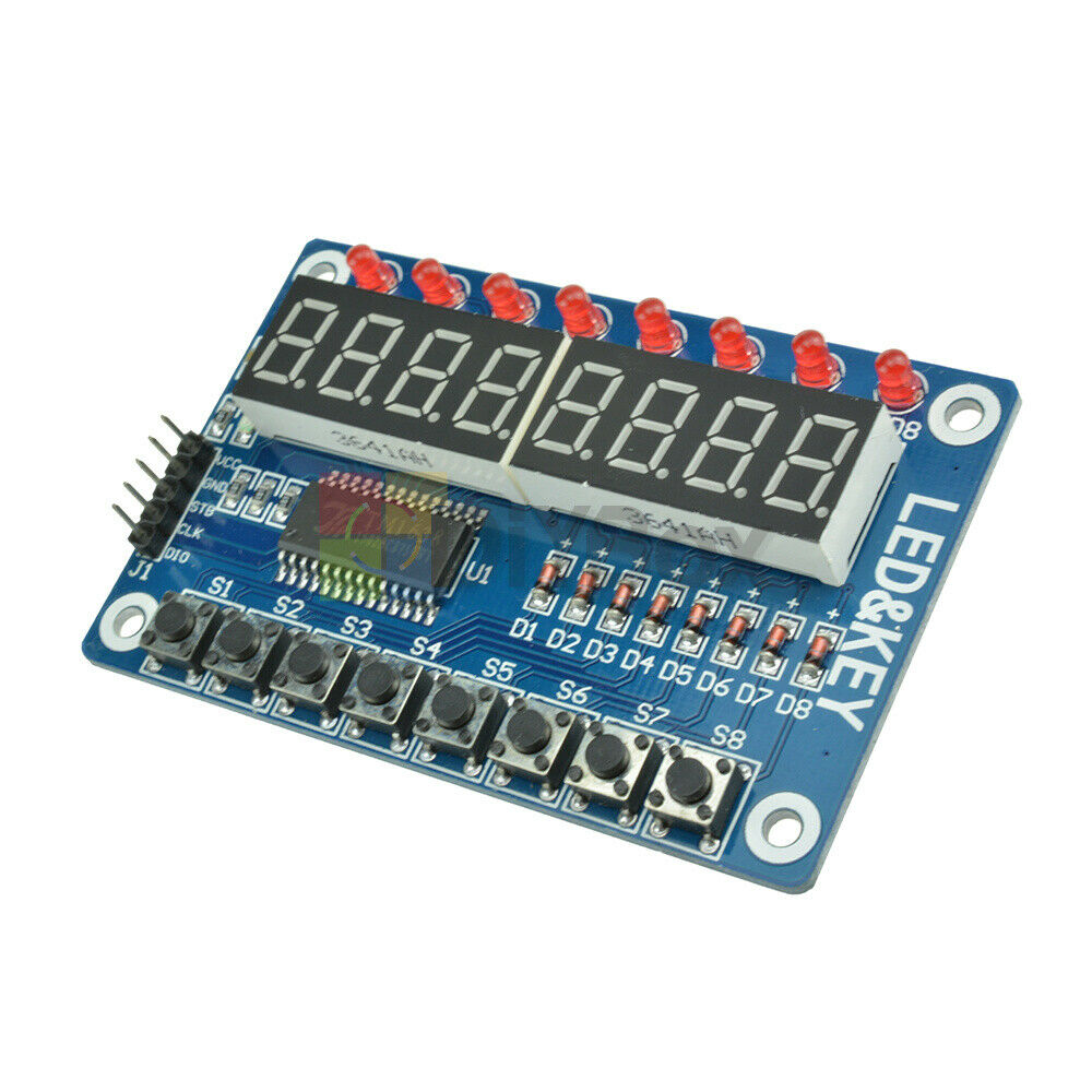 5x Digital 8-Bit LED Tube 8 KeyS TM1638 Display module for AVR Arduino ARM