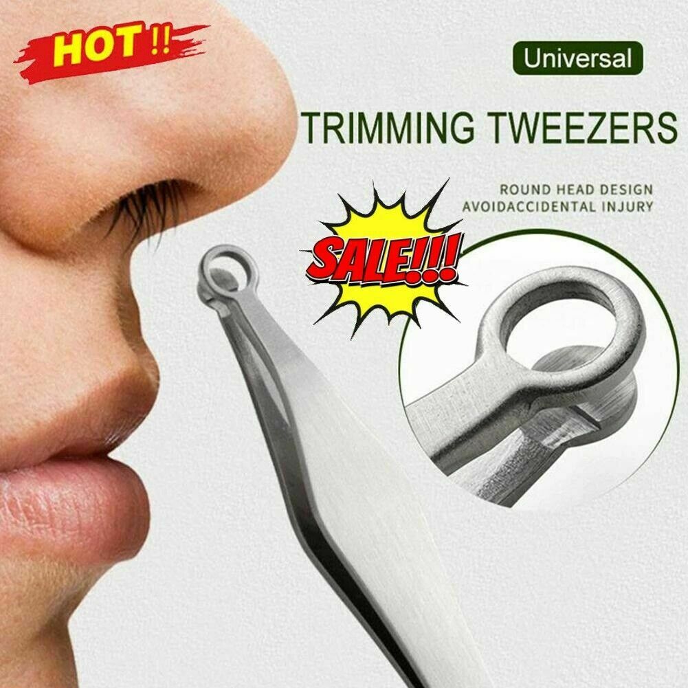 Universal Nose Hair Trimming Tweezers Steel Eyebrow Hair 2021 Nose Cut V0G0