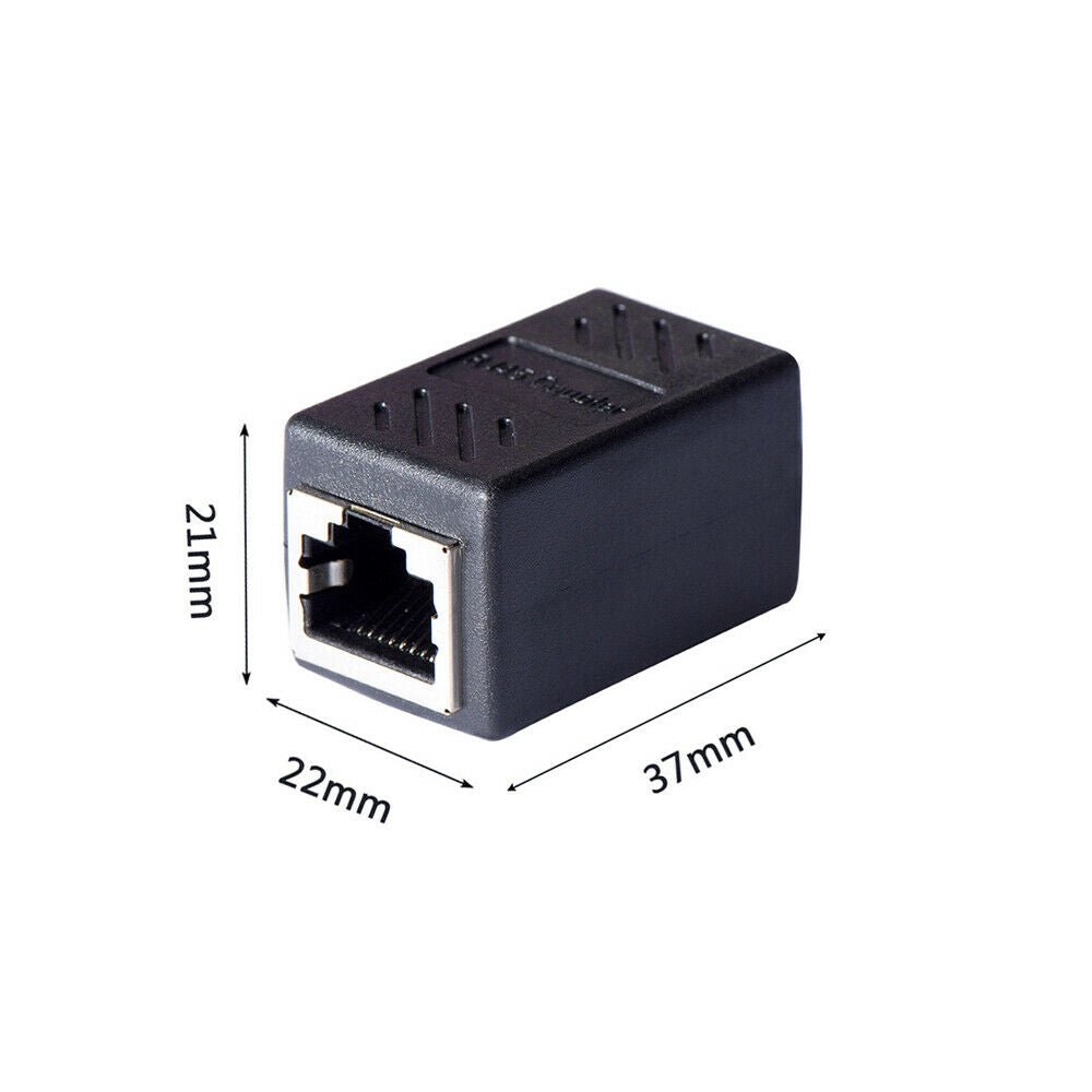 RJ45 Ethernet Coupler Adapter Connector Joiner Cable Extender For Cat 7 6 5 E zj
