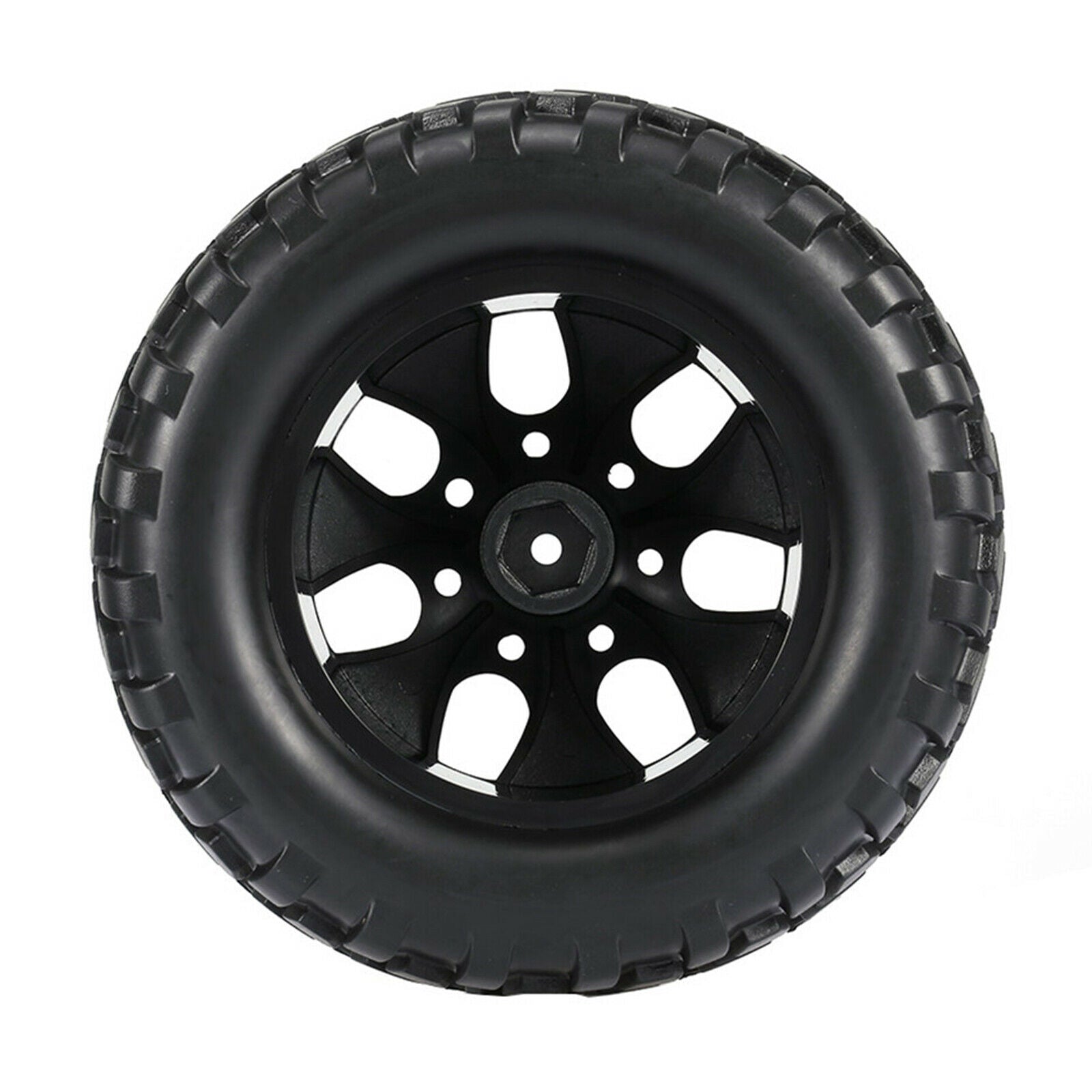 4x Universal Replacements RC Car Wheel Rims Tires Set for 1:10 Scale RC Car