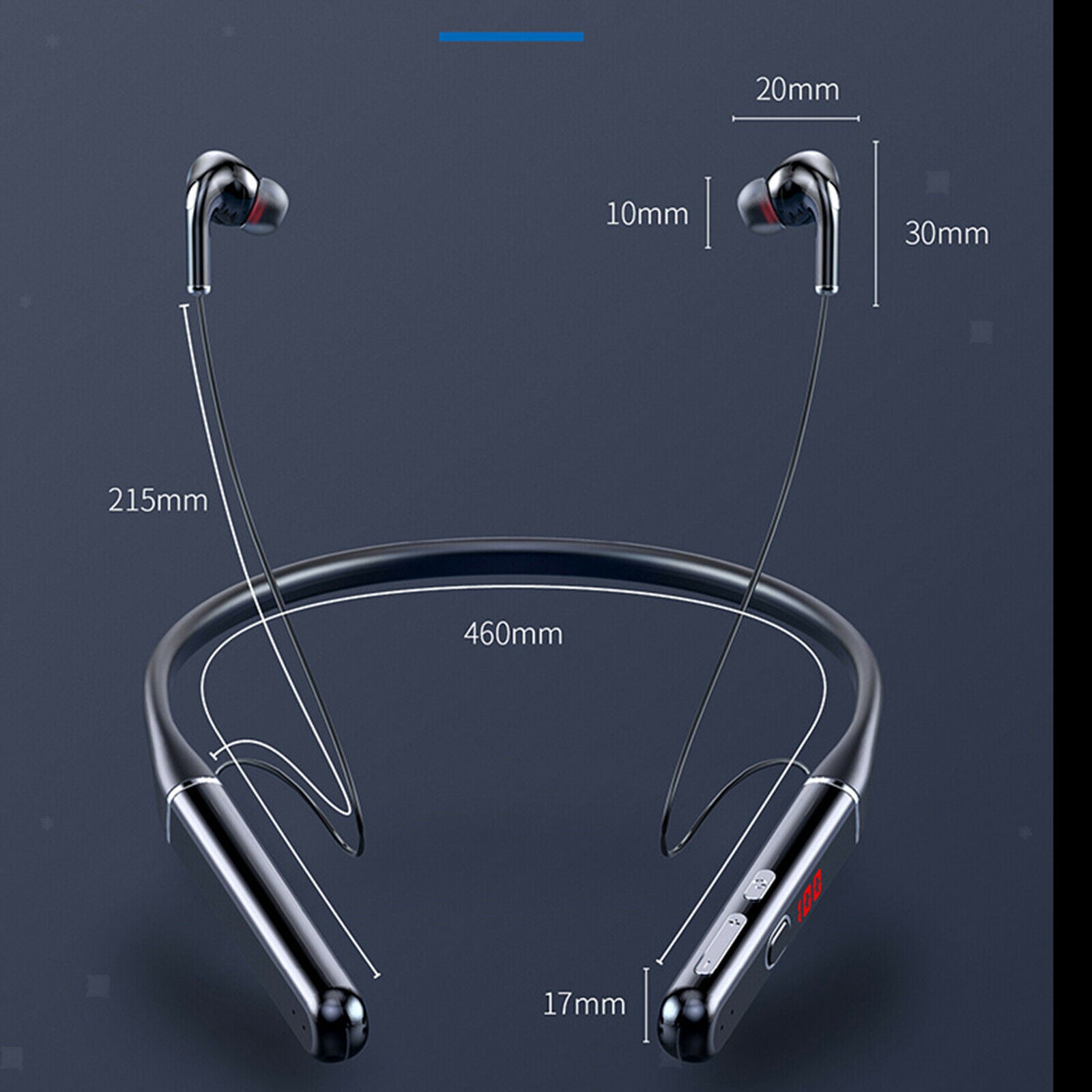 Bluetooth Headphones Neckband Noise Cancelling Wireless 100Hrs Playtime