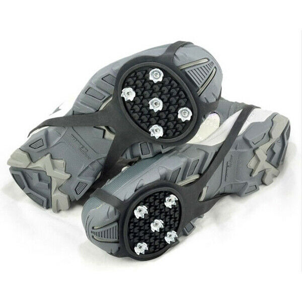 Non-slip 5 Studs Snow Ice Crampons Overshoes Black