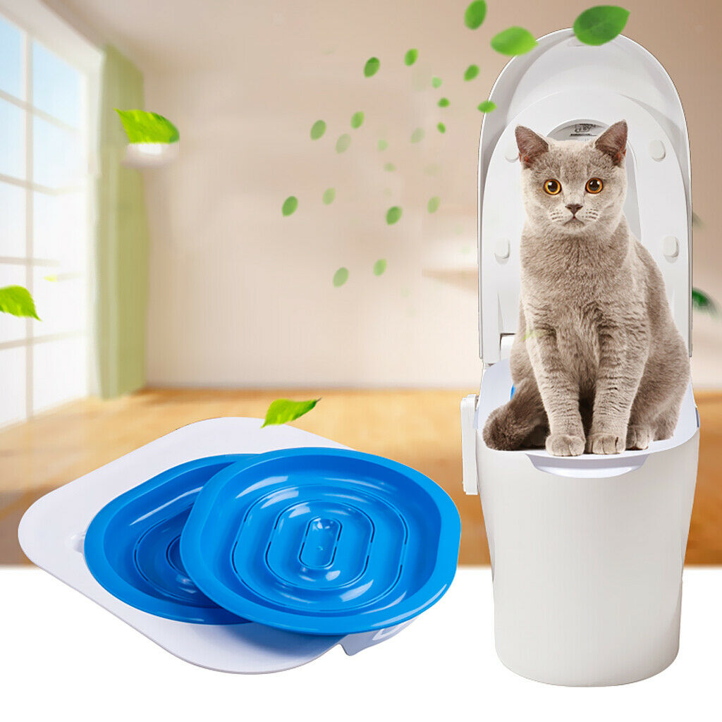 YT-8 Cat Pet Toilet Seat Training Kit Blue Cleaning Supplies Accessories