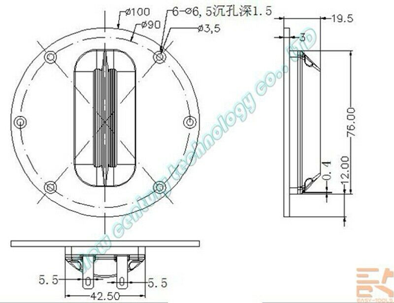2pcs/lots 100MM davidlouis audio Ribbon Tweeters speaker 8 Ohm 30W K.O HIVI RT1C
