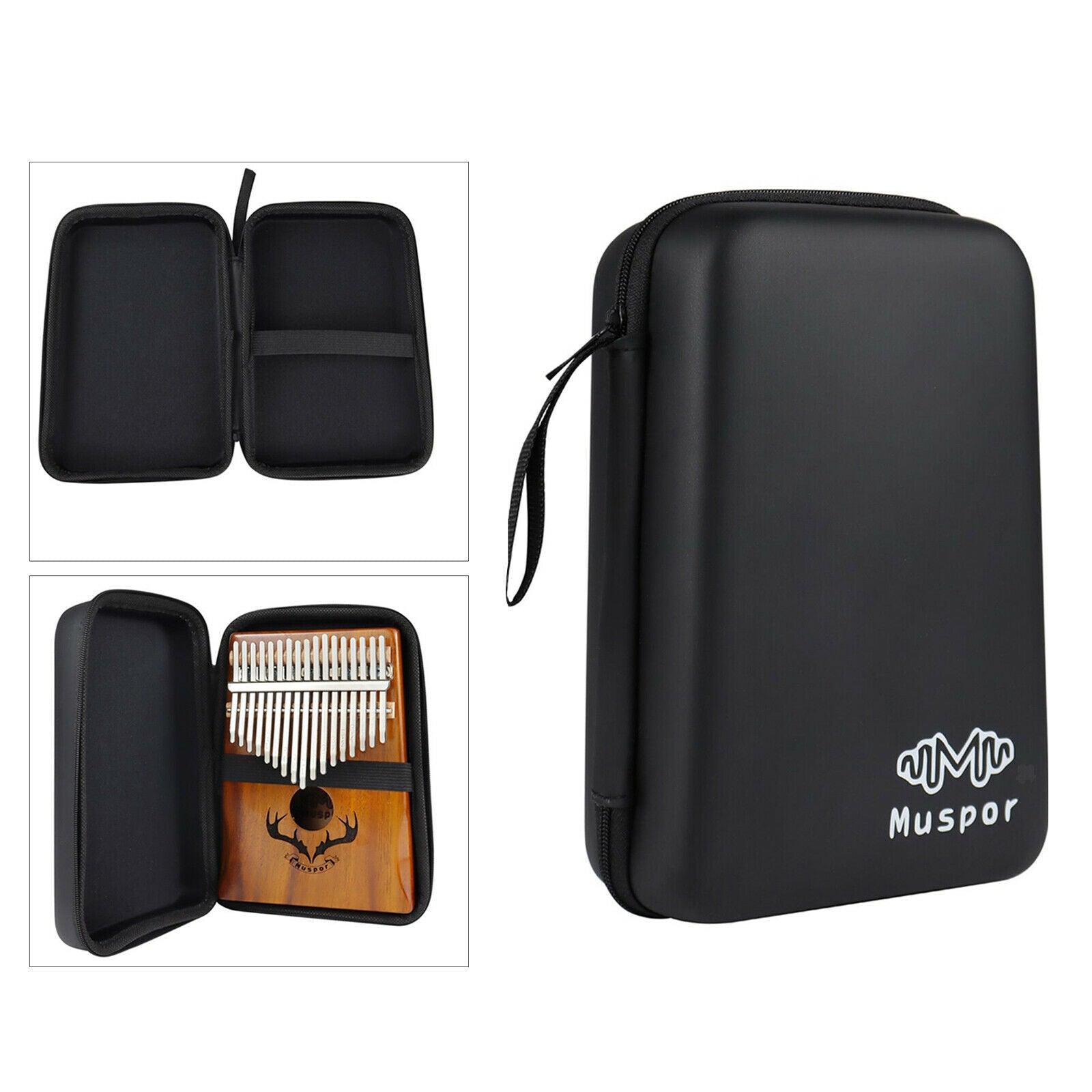 Kalimba Case Only, Thumb Piano Case Water-resistant Shock-proof for 10 keys 17