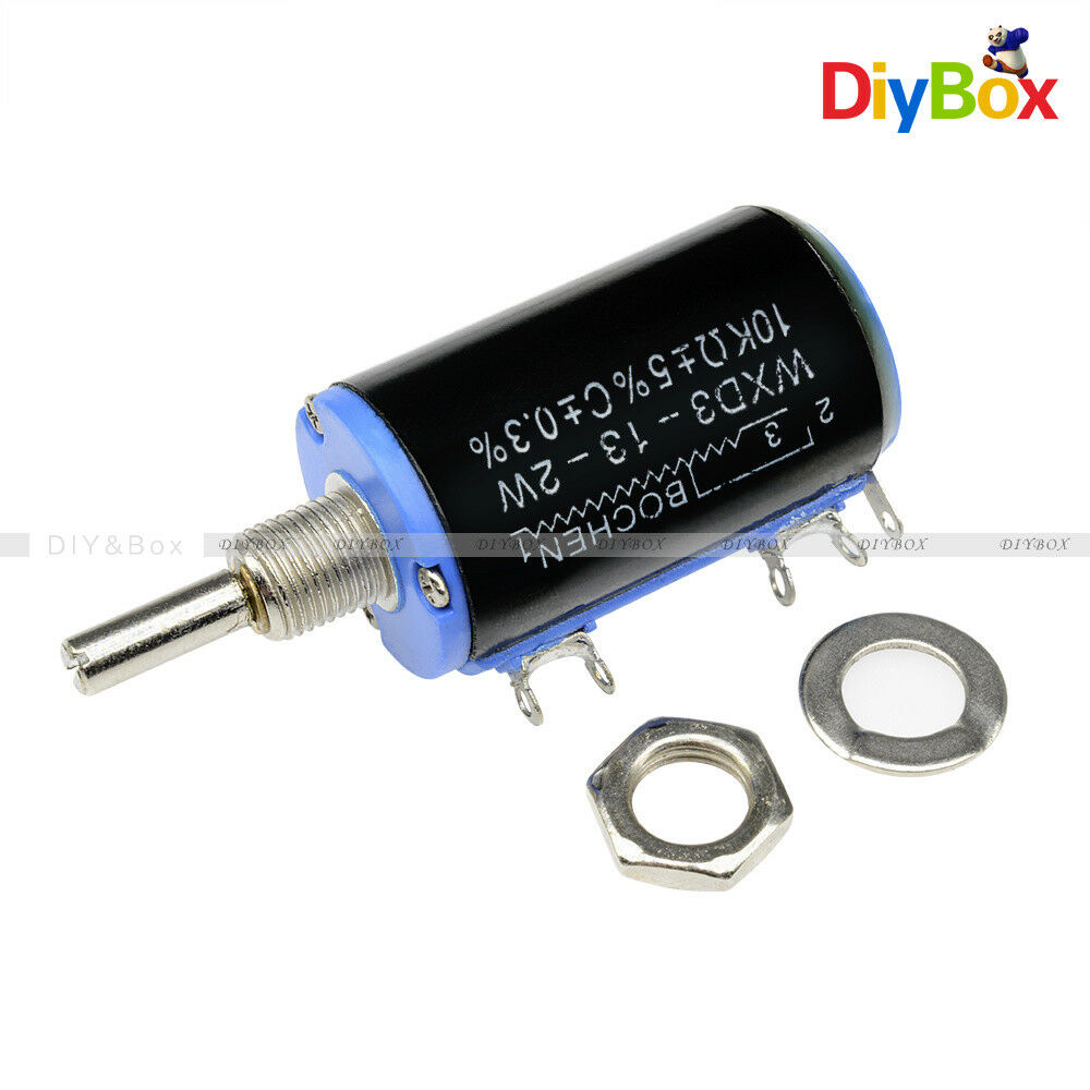 WXD3-13-2W Black Precision Multi-Turn Wirewound Linear Potentiometers 10K OHM