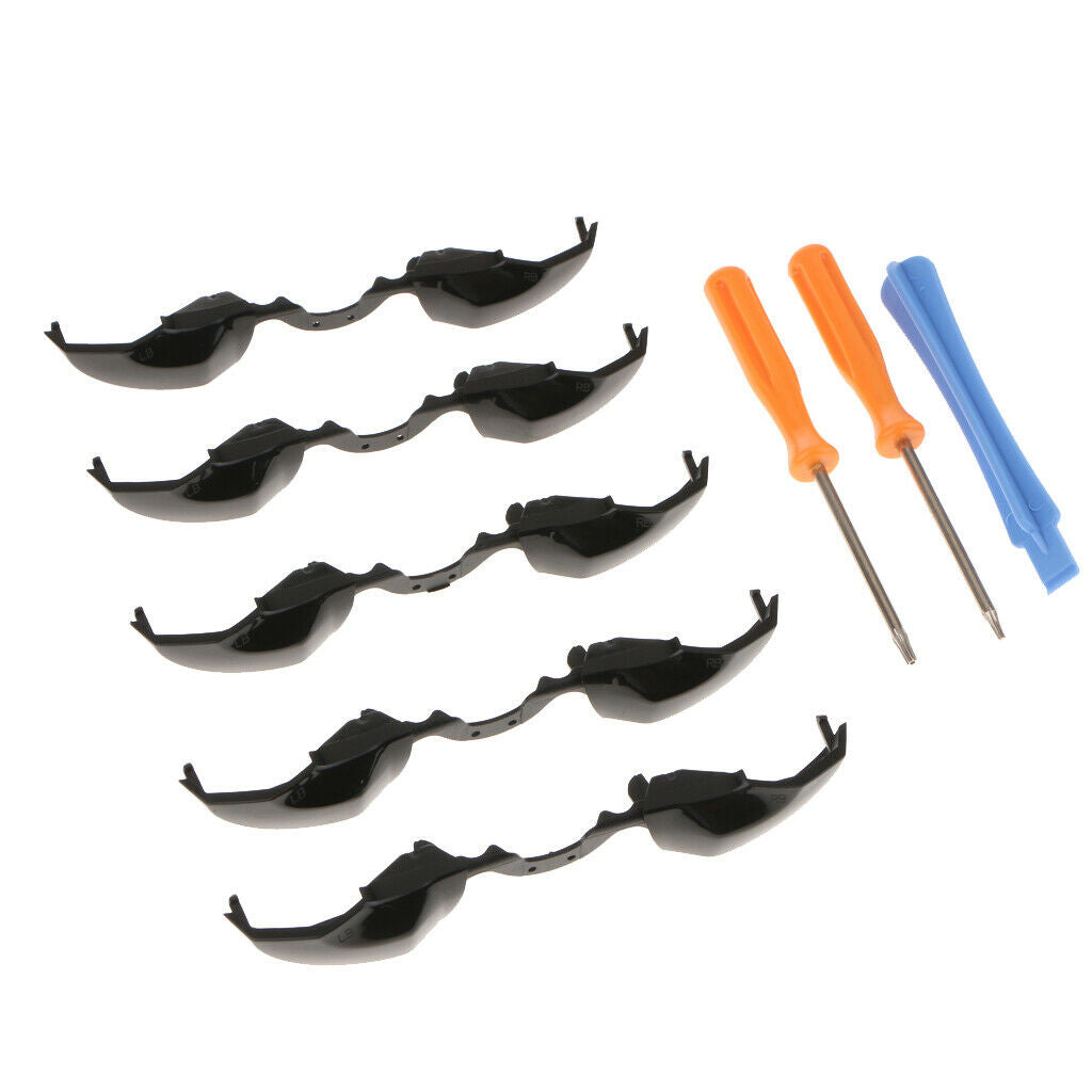 5Pieces Replacement Black LB RB Triggers Bumpers with T8 T6 Screwdriver Plastic