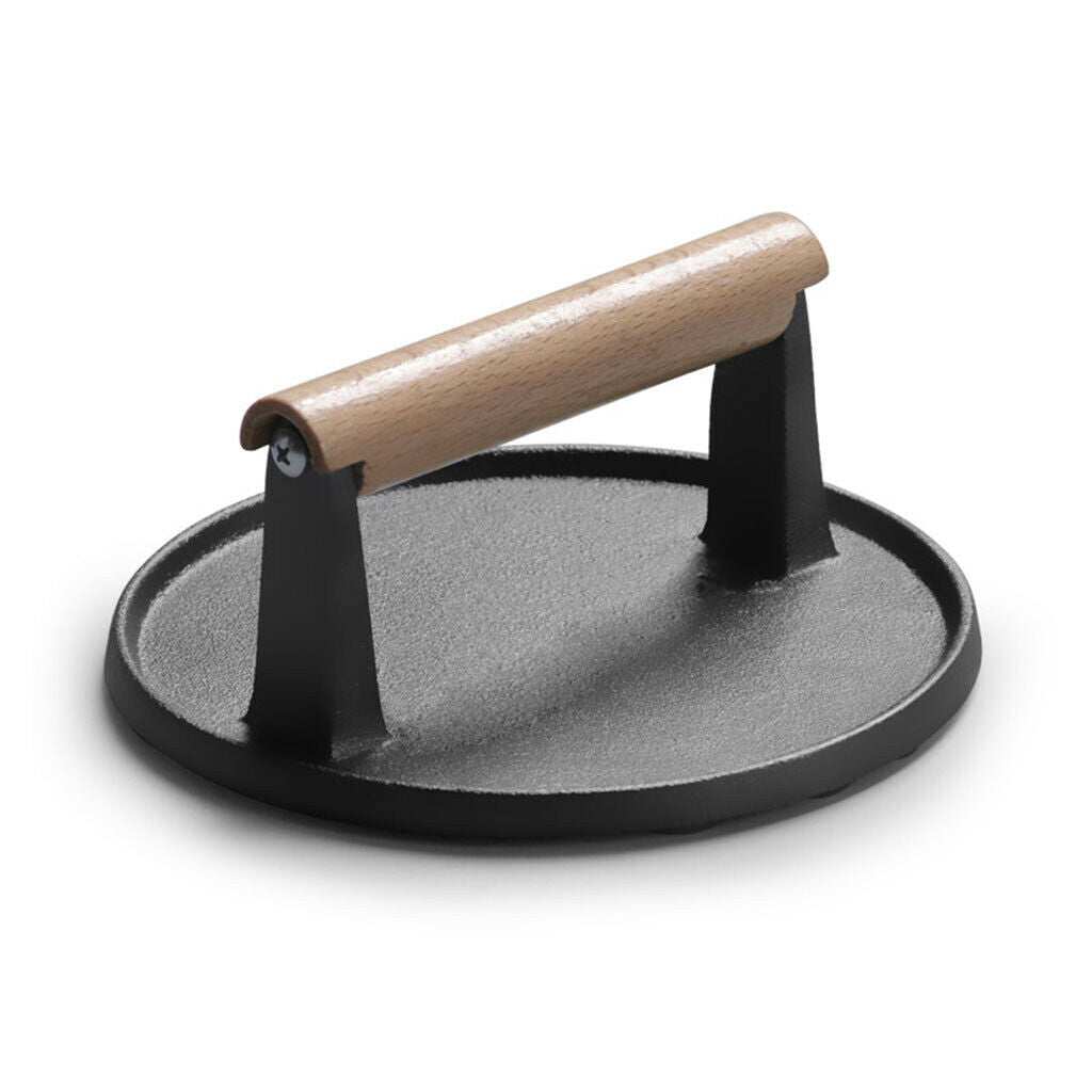 Heavy-duty Round Burger BBQ Grill Press Cooking Utensil for Pan Oven Skillet