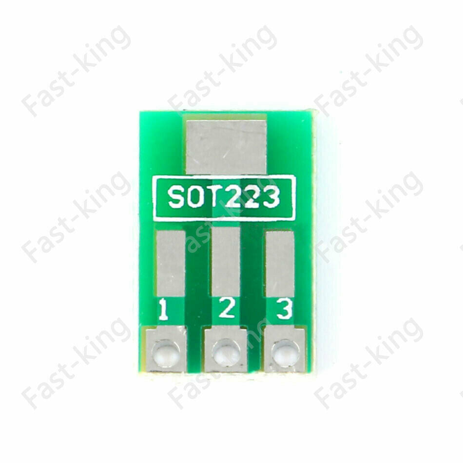 10x SOT89 SOT223 SMD to DIP SIP3 Adapter PCB Board Converter Double-Side for DIY