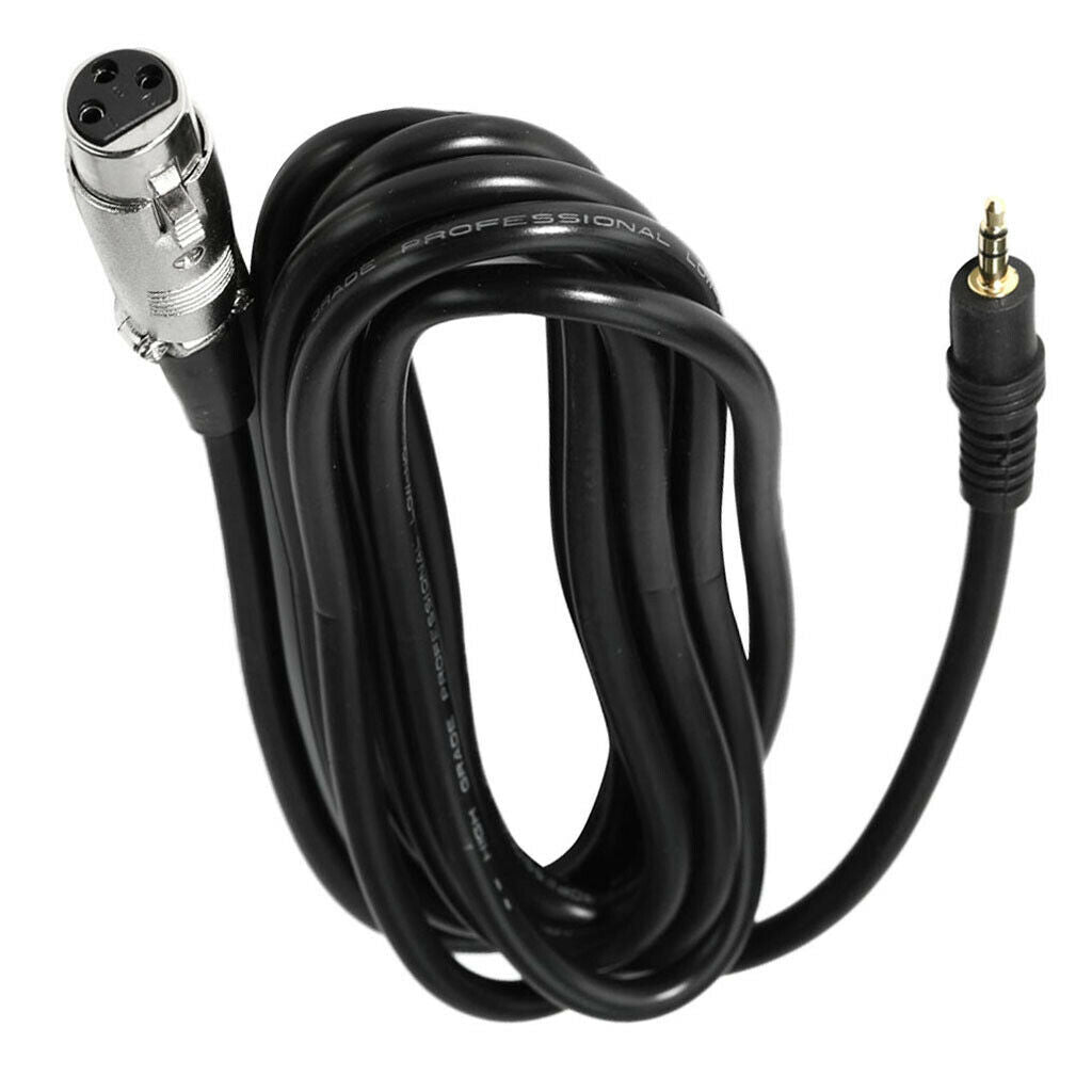 Audio Cable XLR 3-Pin Female to 1/8 3.5mm Stereo Male Microphone Audio Cord