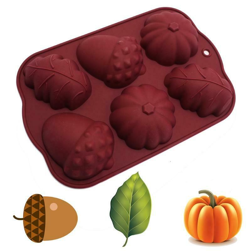 Cake Decorations Hazelnut Leaf Pumpkin Lid Shape DIY Molds Silicone Material