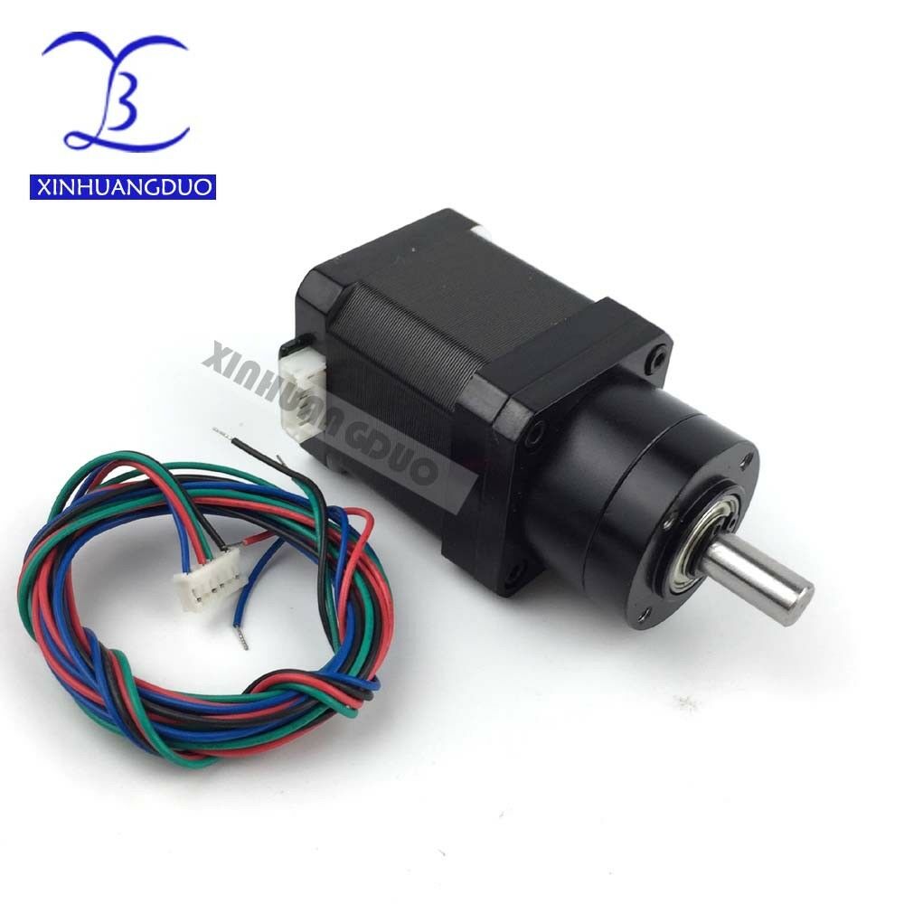 New Best Gear ratio 5:1 Planetary Gearbox, Nema 17 1.68A Geared Stepper Motor