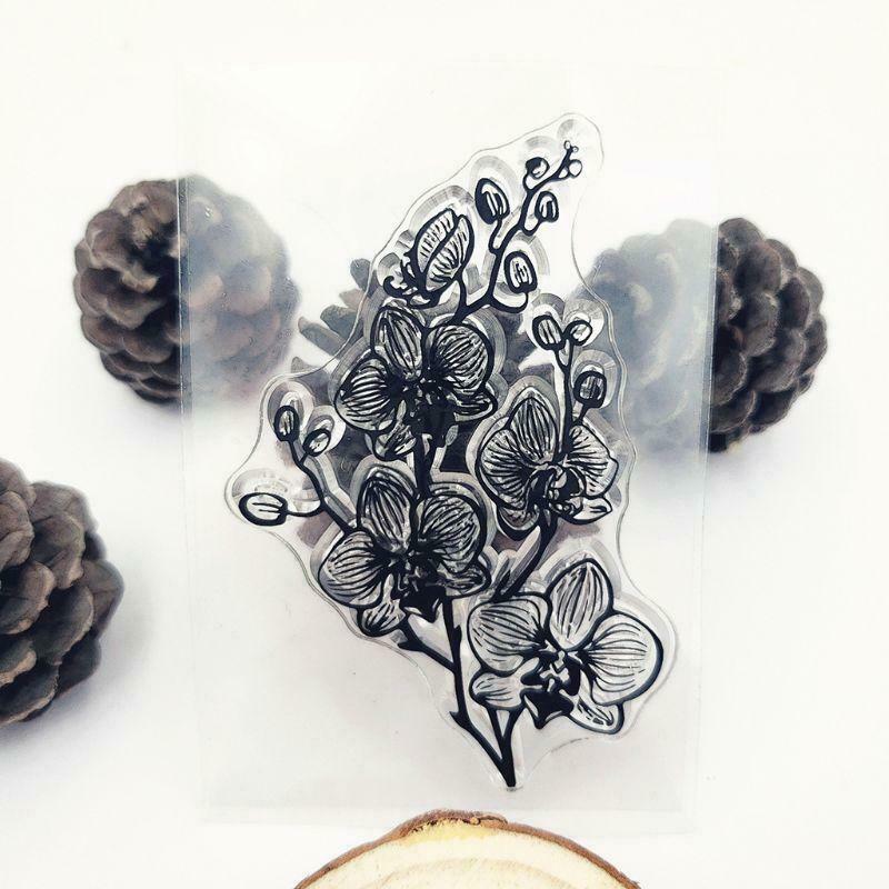 Phalaenopsis Silicone Clear Seal Stamp DIY Scrapbooking Embossing Photo Album