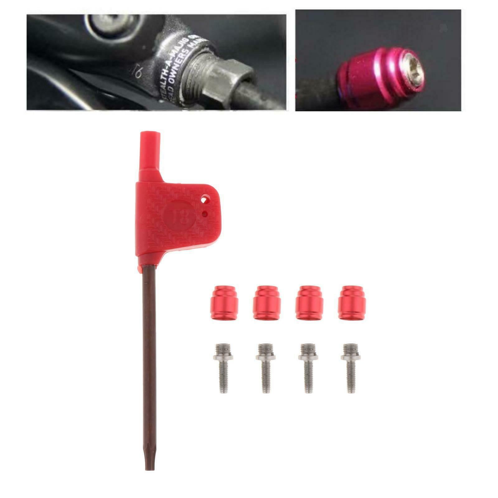 4 Sets Bike Brake Hose Olive Connecting Insert Brake Hose Oil Fitting Kit Set