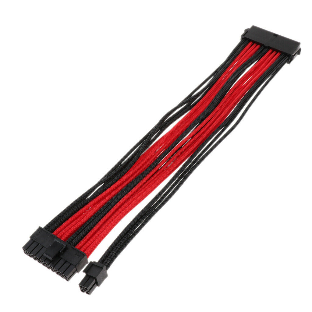 30cm ATX 24-Pin Male To Female PSU Motherboard Power Supply Extension Cable