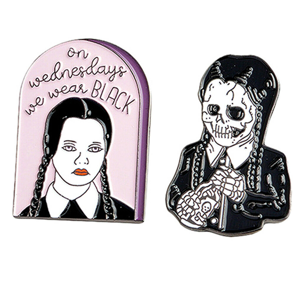 2pcs Women Girls Enamel Lapel Pins Set Badge Pin for Girls Jacket Backpacks