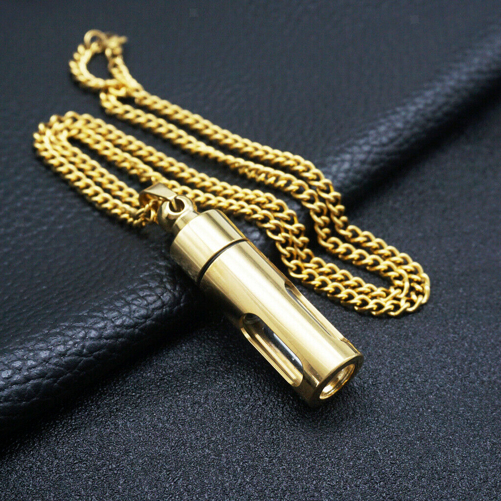4Set Cylinder Tube Pendant Necklace Pet Urn Ashes Keepsake Memorial Jewelry
