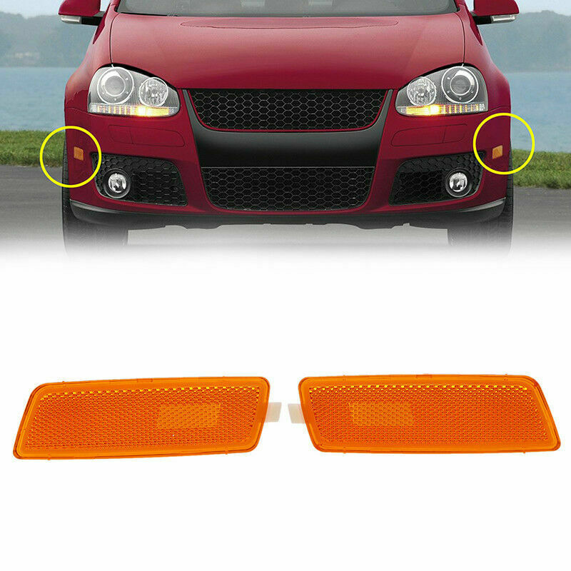2x Front Bumper Signal Light Housing Cover For VW GTI/JETTA/RABBIT MK5 2005-2009