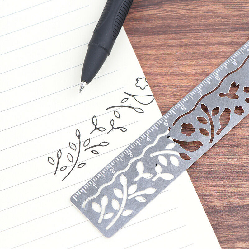 4 pcs/lot  Metal Hollow Clips Bookmark Ruler stationery Student School Su.l8