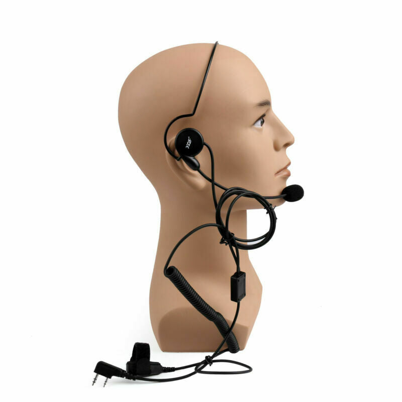 5x C2F2 Headset PTT Mic For Kenwood Puxing Wouxun Baofeng UV-5R 2-Way Radio  AT2