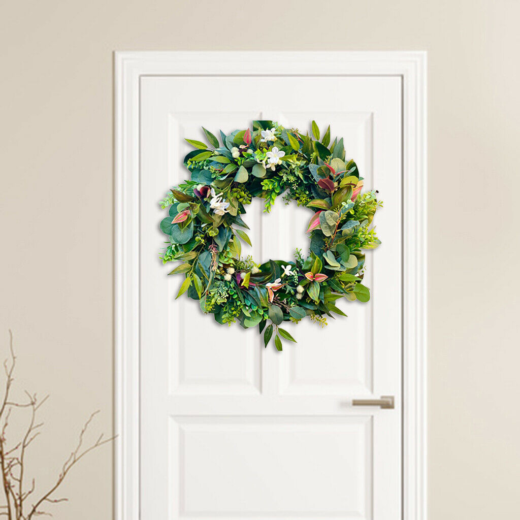 Eucalyptus Wreath Front Door Window Garland Party Christmas Decor Photo Prop