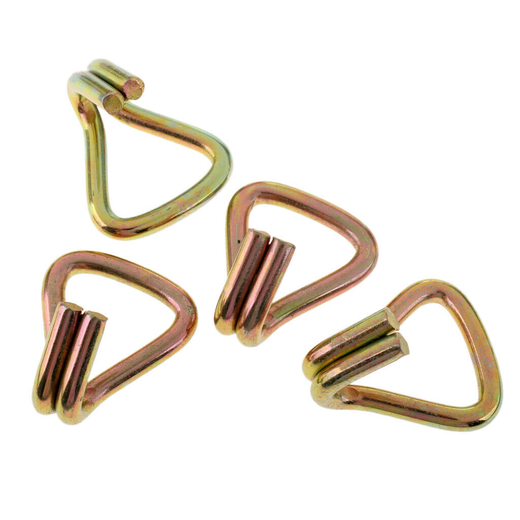 Pack of 4 ratchet 1 "tie webbing double J hook trailer towing eyes