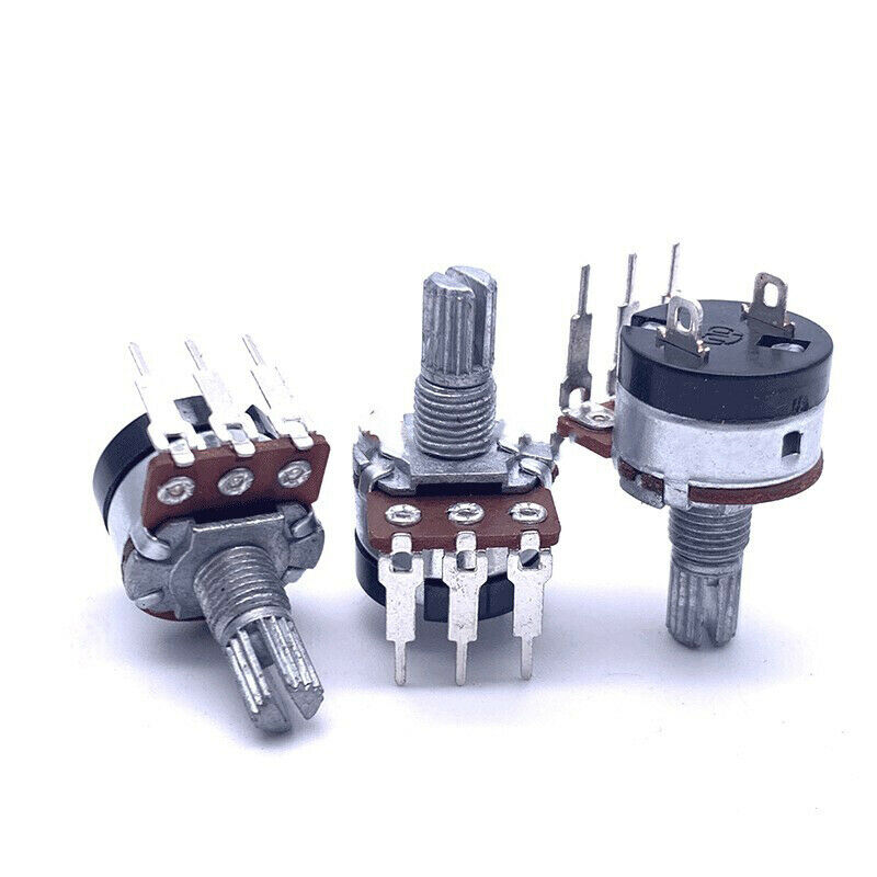 1pcs 17Type dimming adjustable potentiometer with switch 50K shaft length 15MM