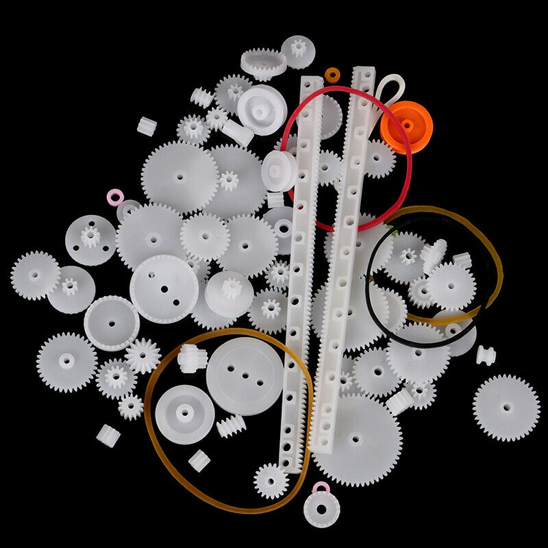 75PCS/lot Plastic Gear Rack Pulley Belt Worm Gear Single-and Double-gear HsFEH