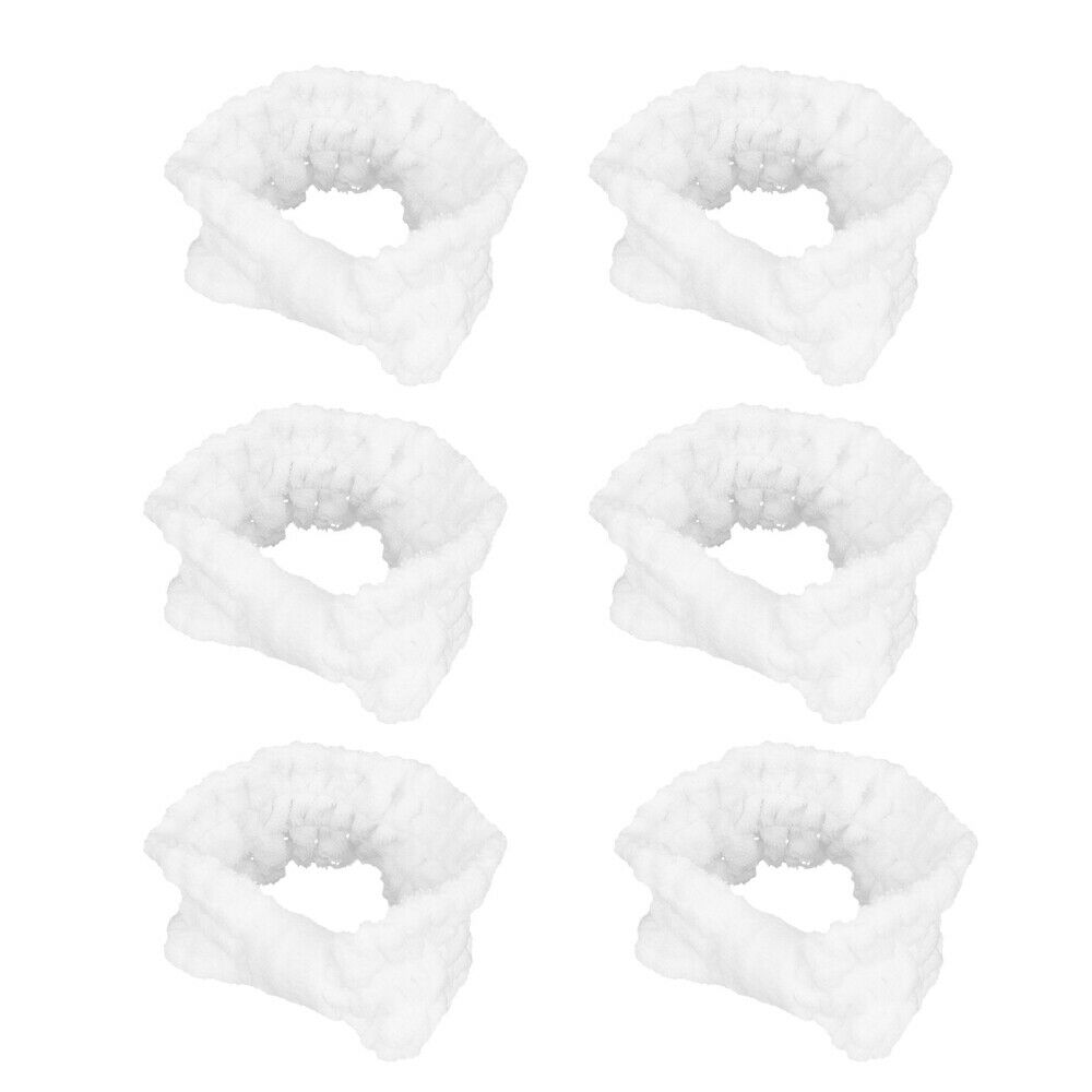 6x Microfiber Headbands Soft Elastic Bowknot Hair Bands for Makeup Face Washing